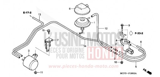 SOLENOID VALVE (VTR1000SP2/3/4/5/6) VTR1000SP3 de 2003